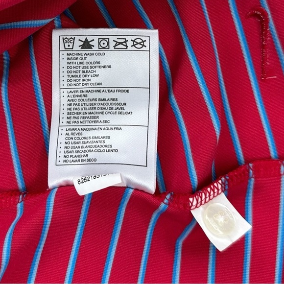 Nike Women's Fit Dry Golf Tank Red and Blue Stripes Size Medium - Picture 5 of 7